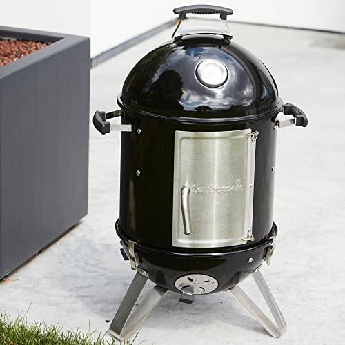 Barbecook Oskar S 2 In 1, Affumicatore E Barbecue Per Affumicatura A Caldo E A Freddo, In Smalto Nero Con Griglia Per Barbecue, 40Cm, 58X50X86Cm - 3