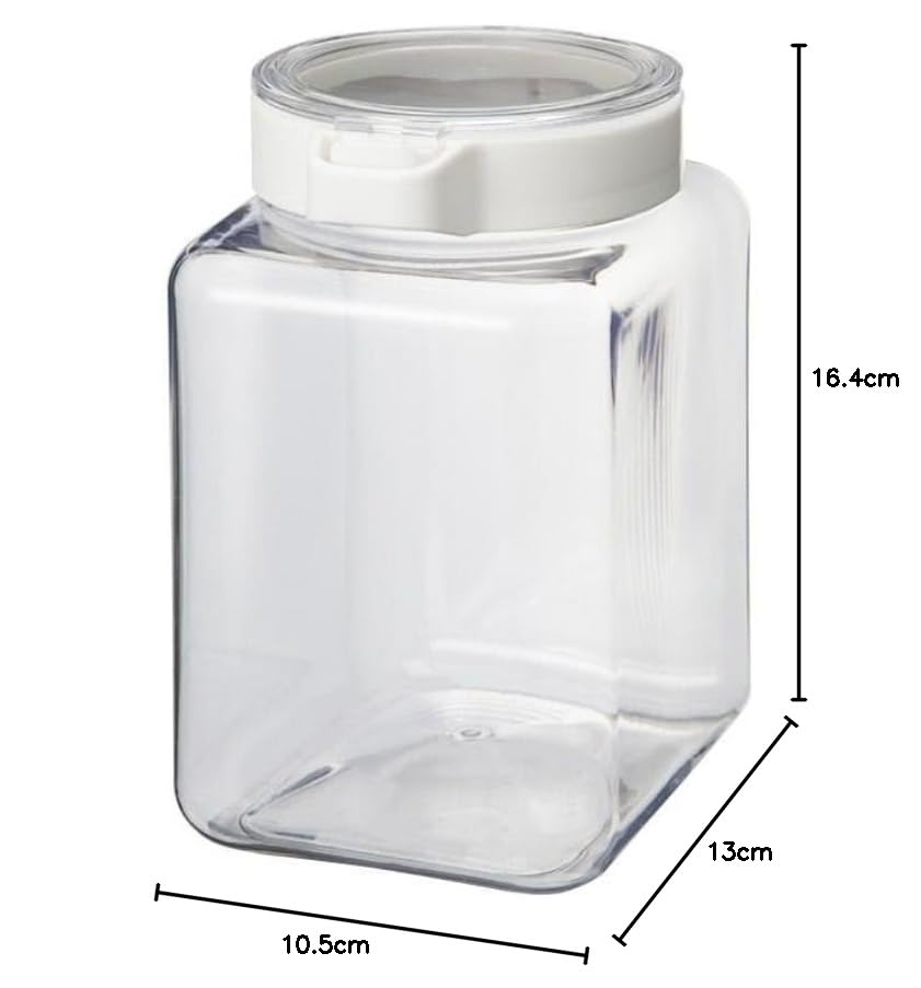Amazon｜カインズ(CAINZ) ワンプッシュで開閉できる保存容器 1.6L 日本