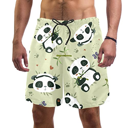 Short de plage pandas pour vacances et piscine hommes
