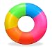 Mimosa Inc Rainbow Inflatable Premium Quality Giant Round Tube Pool Float