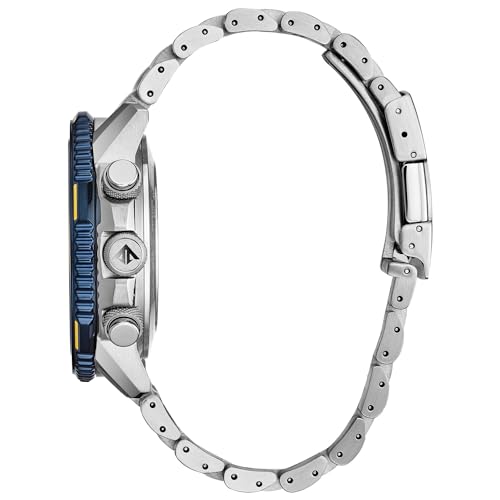 Image of Citizen Stainless Steel Men's Analog-Digital Promaster Skyhawk A-T Jy8078-52L Chrono SS Bracelet Blue Angels Eco-Drive Watch