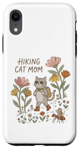 Hiking Cat Mom Cute Floral Adventure �X�}�z�P�[�X iPhone XR �p