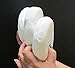 Powder Puff for Body, Face, or Baby - Extra Large Jumbo Size (5 inch), Cotton Velour and Sponge Material with Satin Handle, Use for Dusting Powder or Blending & Setting Makeup Foundation