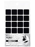 GRIPLUS グリップラス 極薄 強力 滑り止めシール 楽器用 スクエア (1, ブラック)