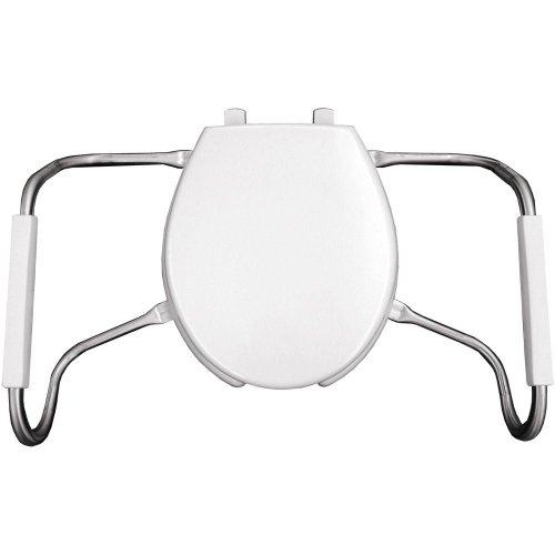 Bemis MA2050T 000 Medic-Aid WC-Sitz mit Deckel und Sicherheitsarmen, rund, Kunststoff, Weiß Round - Open Front Seat with Cover weiß