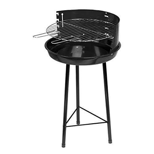 Ldk Garden Barbacoa De Carbón Y Estructura De Acero Negra, 45X45X74 Cm