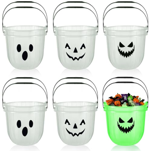 Glow In The Dark Halloween Candy Buckets,Plastic Trick or Treat Pail,12 PCS by FULAIERGD - Used condition - US$32.89