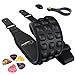 Ultimate Guitar Strap Pack: High-End Electric Guitar & Bass Strap with 2 Strap Locks, Strap Button + 5 Guitar Picks Set. Sturdy, Adjustable & Comfortable Guitar Accessory. Top Gift Idea for Musicians