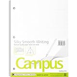 ​​Kokuyo Campus Loose Leaf Paper for 3 Ring Binders, 8-1/4'x11”, College Ruled Notebook Paper, 100 Sheets, Japanese Smooth Paper Prevents Ink Bleeding, School Suppliers, Made in Japan(WSG-NO-887G1)