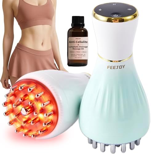 Lymphatic Drainage Massager & Massage Tool with Cellulite Oil, Bo...