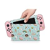ZOOMHITSKINS Pastel Ice Cream Donut Rainbow Pink Cats Kitty Animals Kawaii High Quality 3M Vinyl Decal Sticker Wrap, Bubble-free Install, Goo-free Removal, Nintendo Switch Compatible, Made in the USA