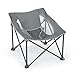 Bright Starts Pop 'N Chill Travel Seat, Indoor/Outdoor Use, Infant Seat with UPF 50+ Canopy, Grey, Ages 0-6 Months