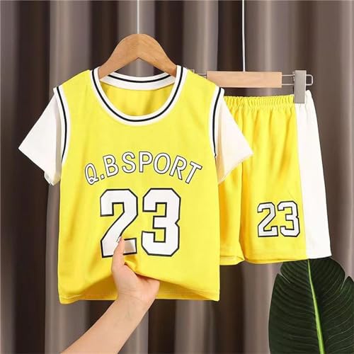 The New Summer Children's Short Sleeved Sports Suit Fashion Boy's And Girl's Basketball Training Clothes Outfits2