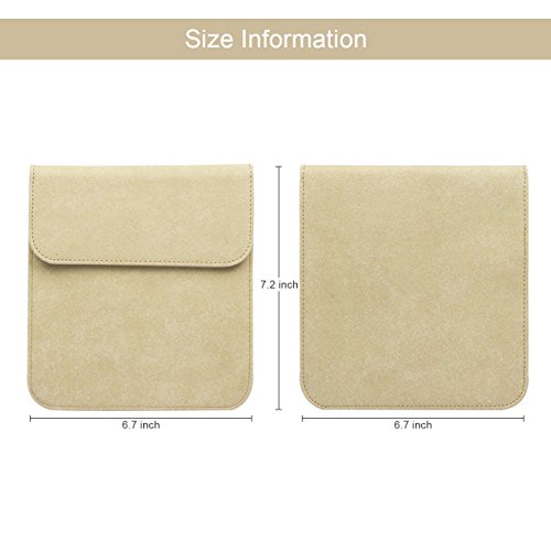 WALNEW 7-inch Sleeve for Kindle Oasis - Protective Insert Pouch Case Cover Carrying Bag Fits Kindle Oasis 10th Generation 2019 / 9th Generation 2017, Khaki - Image 2