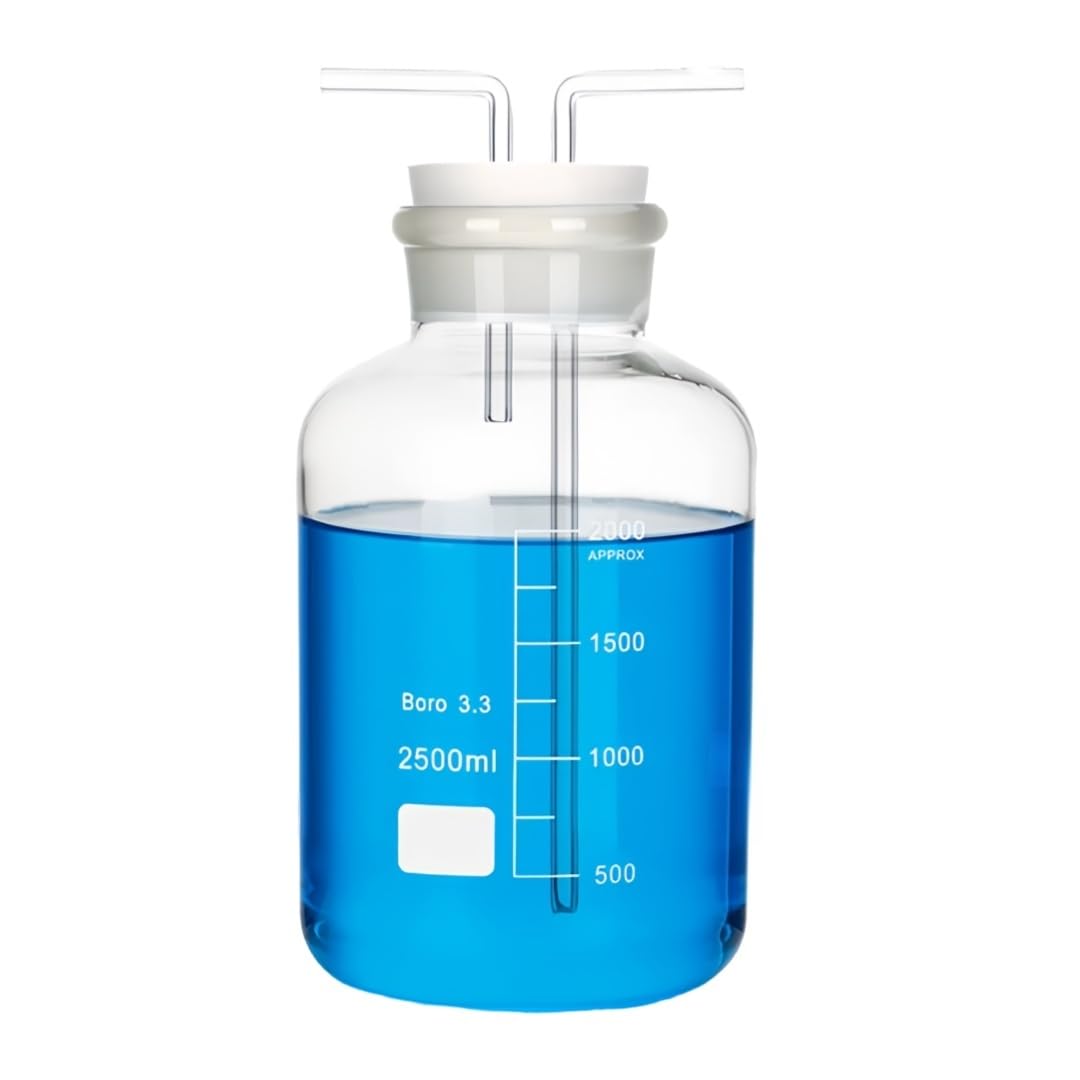 Graduierte Gaswaschflasche aus Borosilikatglas Chemielabor Set-2500ml