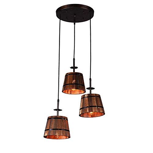 Plafond light creative rétro E27 et lustre industriel en métal pour déco bar
