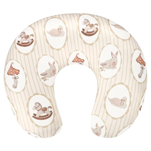 DILIMI Nursing Pillow Cover, Stretchy Removable Case for Breastfeeding Pillows, Ultra Soft Comfortable Slipcover for Baby Girl and Boy, Farm