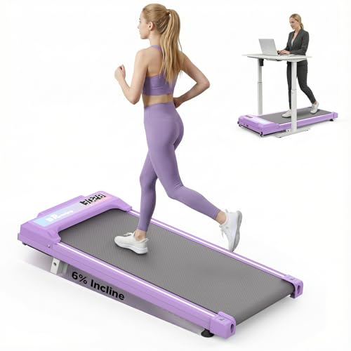 Lastforever Under Desk Walking Pad Treadmill with Incline for Office,Portable Walking Machine for Home with Remote Control, LED Display,300 Lbs Capacity,2.5HP Powerful & Quiet Motor