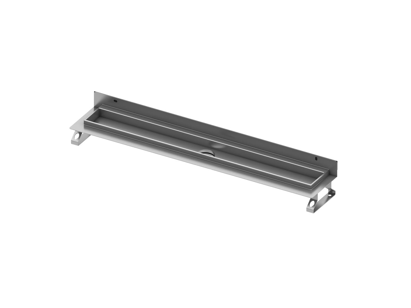 TECE 601001 odpływ prysznicowy (prosty; długość: 100 cm; z krawędziami ściennymi; stal nierdzewna; polerowana) srebrny