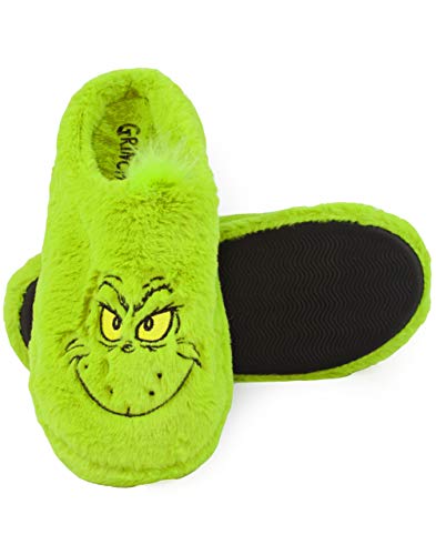 The Grinch Slippers Christmas Movie Gift Adults Men Women Faux Fur