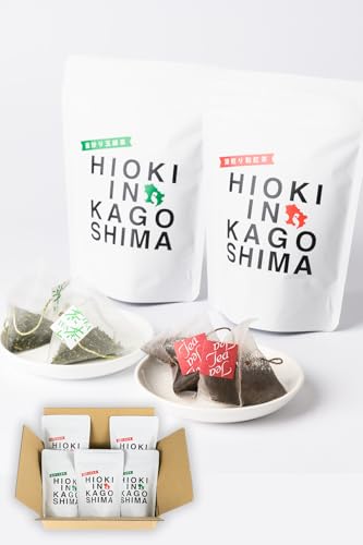 にいやま園 深煎り和紅茶〜HIOKI〜 6個×3P + 釜炒り玉緑茶 6個×2P 国産 九州産 鹿児島県産 日本茶 お茶 茶葉 ティー 釜香 小分け ティーバック ギフト 贈答 セット 詰合せ 詰め合わせ[入金確認後、1ヶ月以内に発送]