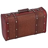 RASTKY Caja de Almacenamiento Retro de la Maleta de Madera Antigua para la Exhibición de la Ventana,3 Pulgadas