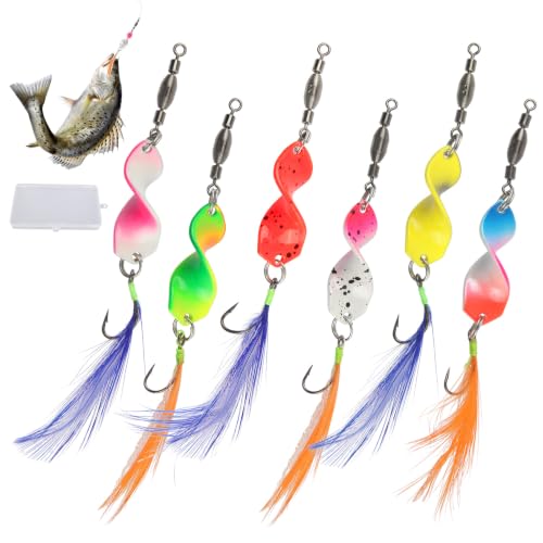 CHENYU 6 Cuillere Peche Truite avec Rolling Swivels Accessoires Peche