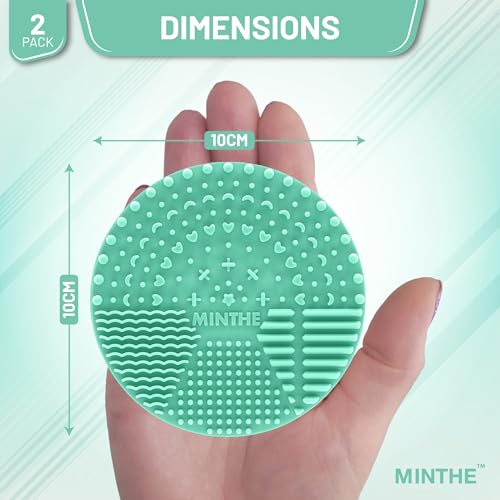 MINTHE™ Makeup Brush Cleaner Mat | 2 Pack | Silicone Makeup Brush Cleaning Mat, Make Up Brush Cleaner Pad, Makeup Brush Mat Cleaner, Makeup Cleaner, Make Up Brushes Cleaning - Image 6