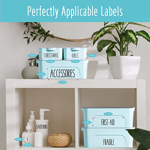 Hebayy 242 Storage Room, Playroom & Garage Labels,220 Preprinted Waterproof Oil&Tear Resistant Removable Stickers, 22 Blank Ones, No Residue For Bins & Boxes Holiday & Essential Organization #TOP3