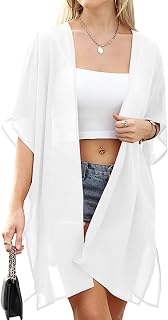 SUN-ROSE FASHIONS Swimsuit Bathing Suit Sheer Chiffon Cardigan Tops | Beach Kimono Swimwear | Cover up | Free Size Price In India