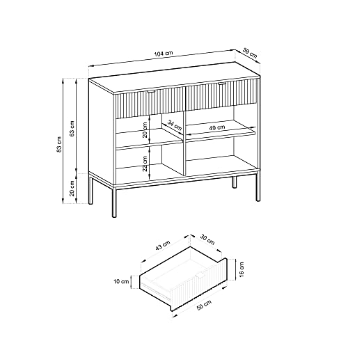 Commode 2 portes VELLORE pour stopper le désordre dans l'entrée de maison - 4