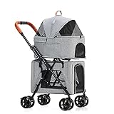 KaiLangDe HaustierTräger Rucksack zum Hund Katze Belüftet Entwurf Atmungsaktiv Tasche zum Wandern Reisen Camping Draussen Verwenden (Color : Grey)