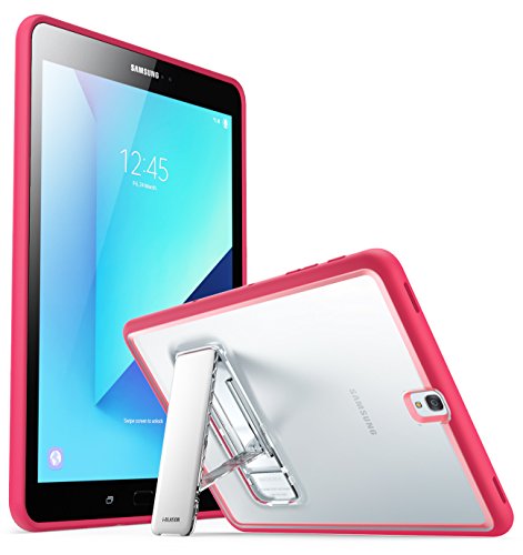Galaxy Tab S3 9.7 Case, i-Blason Halo Series Kickstand Clear Premium Slim Hybrid Protective Case for Samsung Galaxy Tab S3 9.7 inch 2017 Release (Frost/Pink)