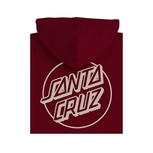 SANTA CRUZ Opus Dot P/O Hooded Heavyweight Sweatshirt Maroon W/Tan XL Mens4