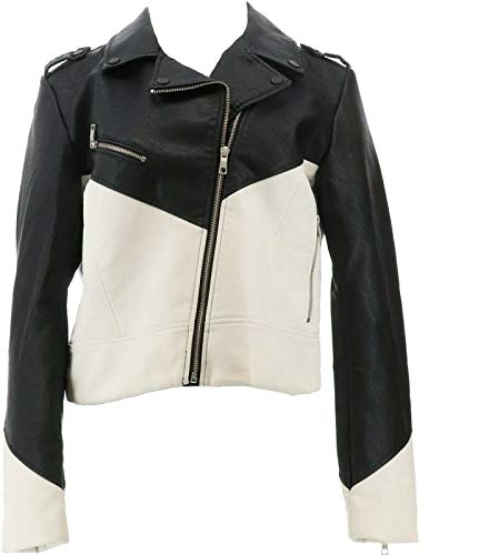 Skinnygirl Phenominal Moto Jacket Black White L New 715-130