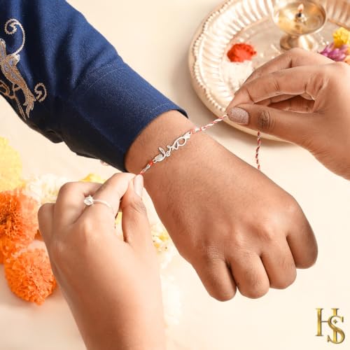 Image of HighSpark 925 Silver Rakhi for Bhai | Stylish Cool Bro Rakhi for Boys & Men | Lovely Gift