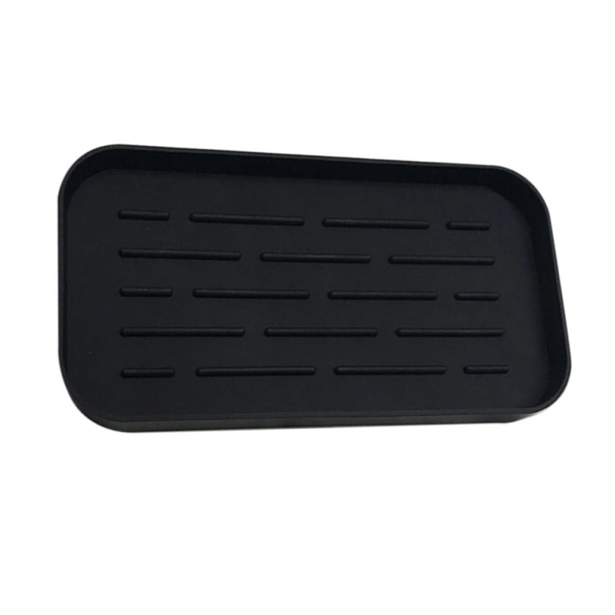 TOYANDONA Tappetino Scolapiatti Cucina in Silicone Nero, Scolapiatti | Piano e Bar, Circolazione D’aria, Portatile, Scanalature Profonde per Asciugatura Ordinata