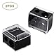 2 Stück Makeup Sharpener Anspitzer, Kosmetikspitzer, Spitzer für Kajalstifte - Universal Anspitzer für Augenbrauenstift, Lippenkonturenstift, Eyeliner, Präzisionsklingen