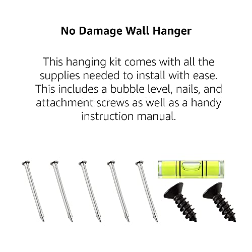 Hangman 10 Inch Picture Hanger Frame Hanging System Kit, No Wall Damage Rental Friendly French Cleat Z-Bar Nail Support Wall Art, Mirror, and Headboard Wall Mounting Brackets - Up to 100 lbs