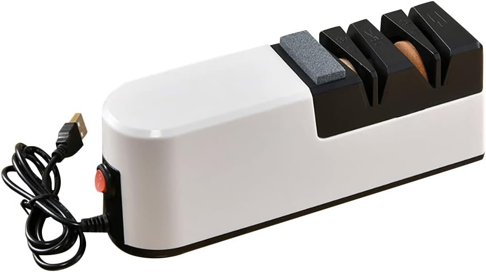 Ksrnsne USB Fast Electric Knife Sharpener Automatic Adjustable