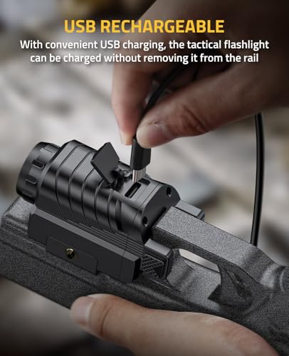CVLIFE 800 Lumen Pistol Light Rechargeable with New-Generation Sliding Rail - image 4