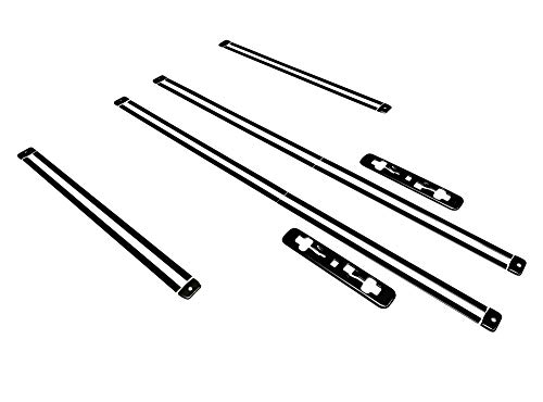 アルファード ヴェルファイア 30系用 ステンレス リアシートレール カバー ガーニッシュ ブラック AVEST