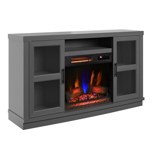 duraflame® Electric Fireplace Entertainment Console for 60 Inch TVs, Antique Gray
