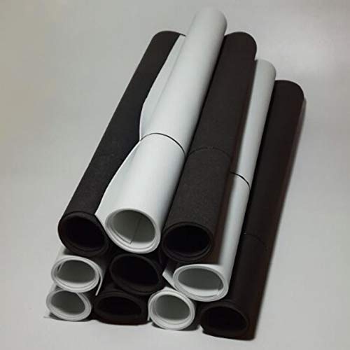 10 Blatt (5 x weiß, 5 x schwarz), Kraftpapier-Schwamm, EVA-Schaum-Papier, 50 x 50 cm, 1 mm, Faltpapier, für Kinder, Bastelarbeiten, Materialien, Dekorationen, weiß und schwarz Cover