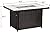 Grand patio Outdoor Propane Fire Pit Table with Cover/Lid for Patio, 43 inch 50,000 BTU,Wicker/Rectangle