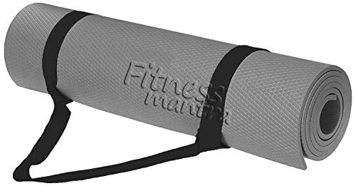 Fitness Mantra ® 6MM Light Weight Anti Skid Extra Large Made by EVA Quality Yoga Mat with Shoulder Strap (Grey) Fitness Mantra ® 6MM Light Weight Anti Skid Extra Large Made by EVA Quality Yoga Mat with Shoulder Strap (Grey)