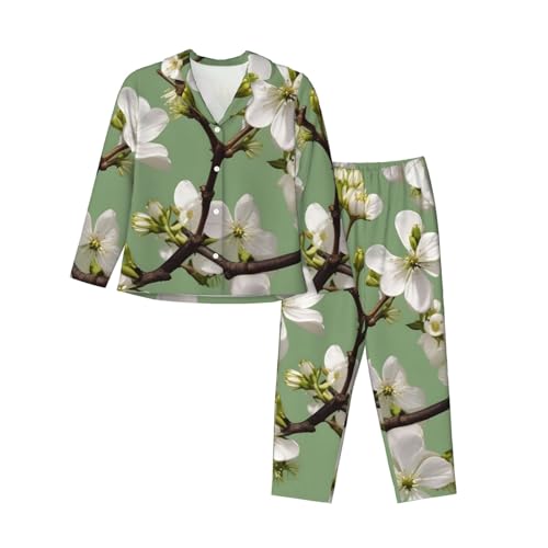 Ensemble pyjama femme Dogwood Blossoms pour un sommeil serein et réparateur