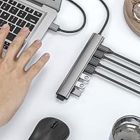 USB‑A 3.0 Hub 8‑in‑1 mit 6X USB‑A 3.0 Datenanschlüssen, USB‑C Datenport, separatem USB‑C Stromeingang (5V/3A), 120 cm Kabel – Plug & Play für Laptop/PC, kompatibel mit Windows/macOS/Linux. – Ansicht 5