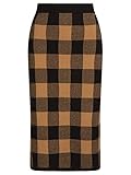 schwarz-camel Farbe, Strickrock