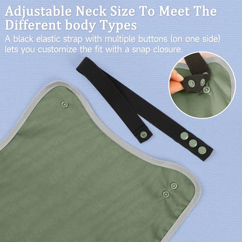 Pedobi Adult Bibs-3 Pcs Washable Clothing Protector with Upgraded Crumb Catcher, Reusable Waterproof Large Feeding Adult Bibs for Men Women - Thumbnail 2